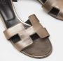 Hermès Vintage Pre-owned Leather sandals Gray Dames - Thumbnail 7