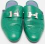 Hermès Vintage Pre-owned Leather sandals Green Dames - Thumbnail 3