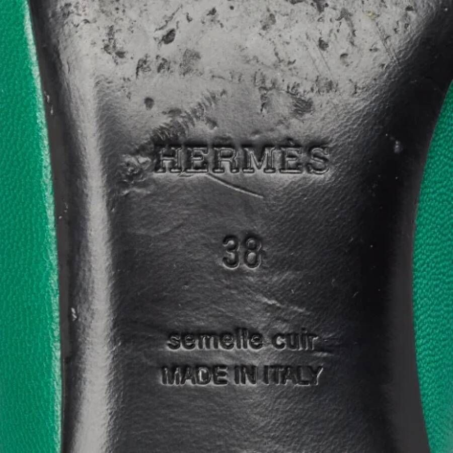 Hermès Vintage Pre-owned Leather sandals Green Dames