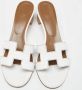 Hermès Vintage Pre-owned Leather sandals White Dames - Thumbnail 2