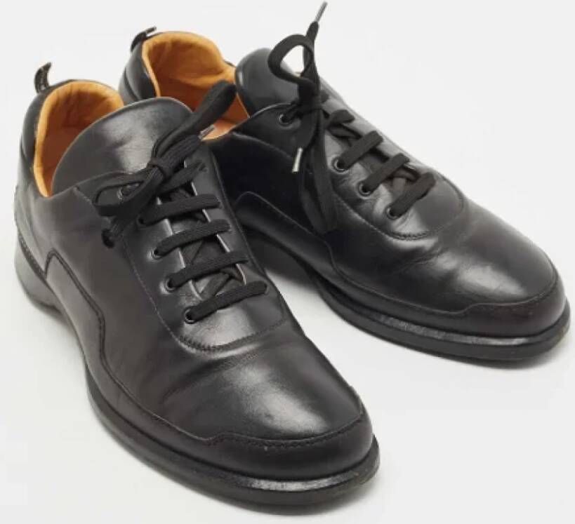 Hermès Vintage Pre-owned Leather sneakers Black Dames