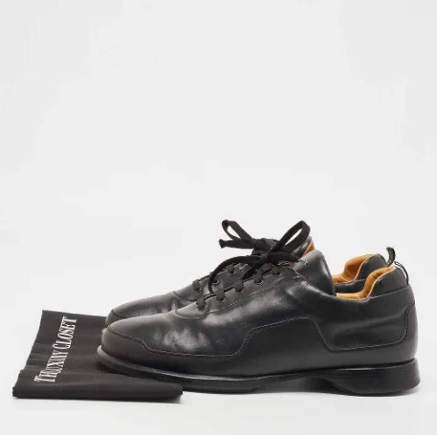 Hermès Vintage Pre-owned Leather sneakers Black Dames
