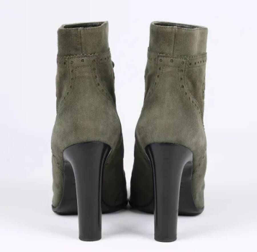 Hermès Vintage Pre-owned Suede boots Green Dames