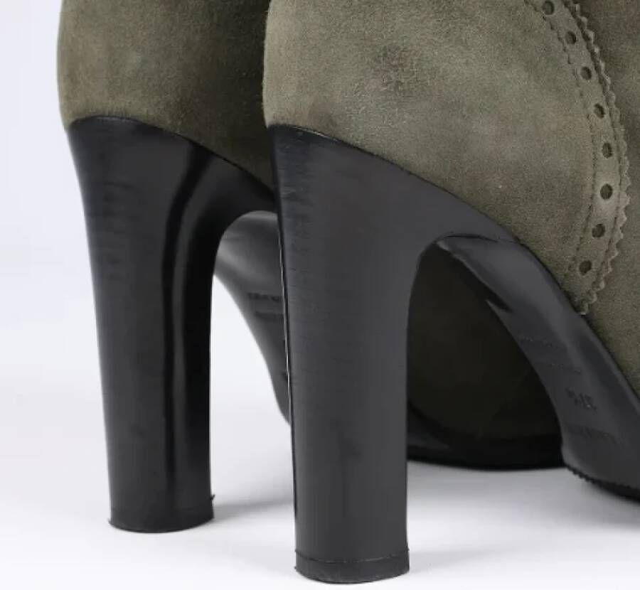 Hermès Vintage Pre-owned Suede boots Green Dames