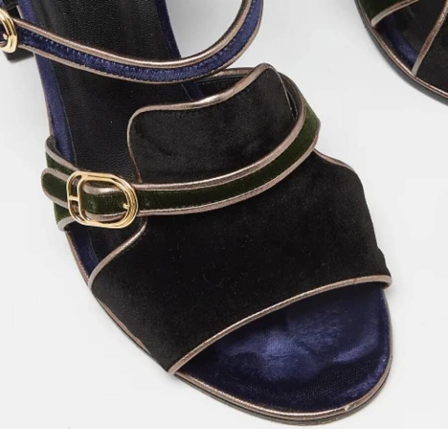Hermès Vintage Pre-owned Velvet sandals Multicolor Dames