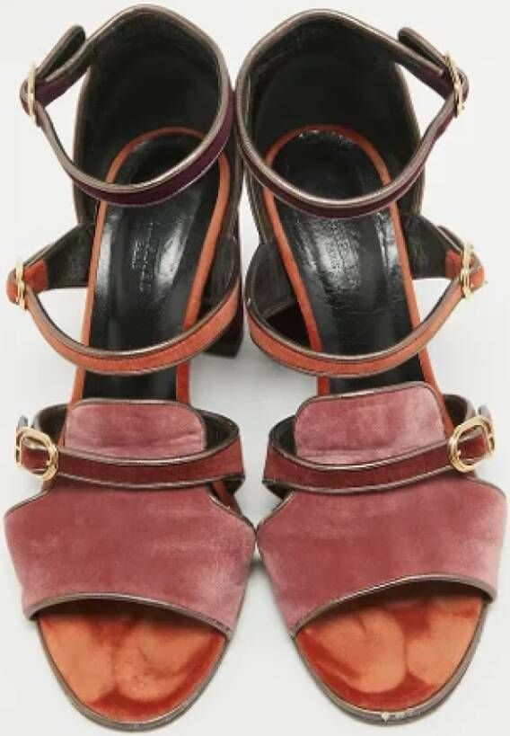 Hermès Vintage Pre-owned Velvet sandals Pink Dames
