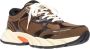 Heron Preston Suede Low-Top Sneakers met Mesh Inzetstukken Brown Heren - Thumbnail 2