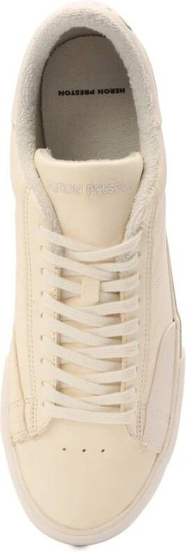 Heron Preston Leren Lage Sneakers White Heren