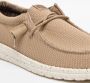 Hey Dude Beige Elastische Geweven Sneakers Beige - Thumbnail 6