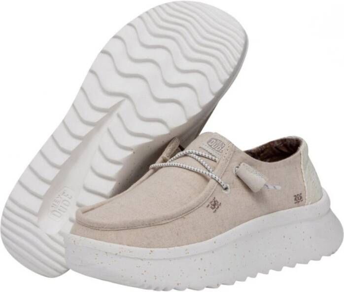 Hey Dude Stijlvolle Beige Sneakers Wendy Peak Beige Dames