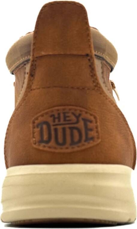 Hey Dude Bruin Leren Platte Schoenen Brown Heren