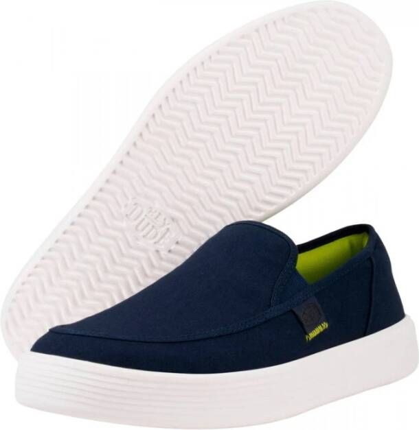 Hey Dude Canvas Mocassino Schoen Comfort Stijl Blue Heren