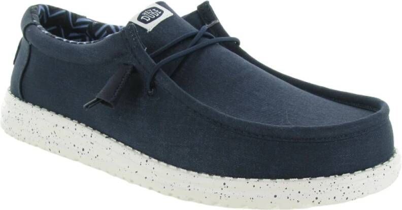 Hey Dude Canvas Schoenen Wally Natuurlijk Blue Heren