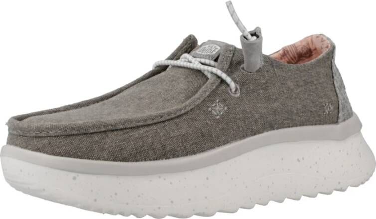 Hey Dude Chambray Veterschoenen voor Vrouwen Gray Dames