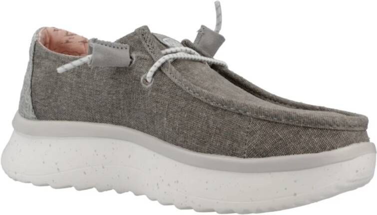 Hey Dude Chambray Veterschoenen voor Vrouwen Gray Dames