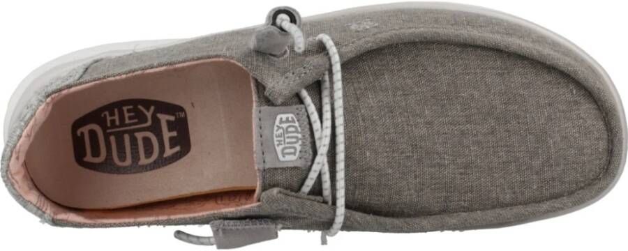 Hey Dude Chambray Veterschoenen voor Vrouwen Gray Dames