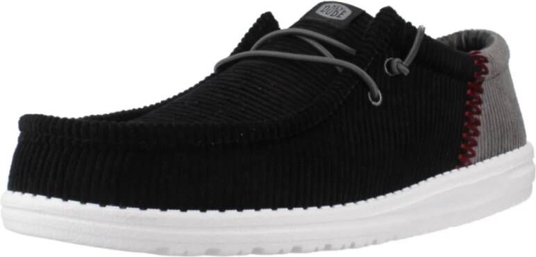 Hey Dude Corduroy Veterschoenen Black Heren