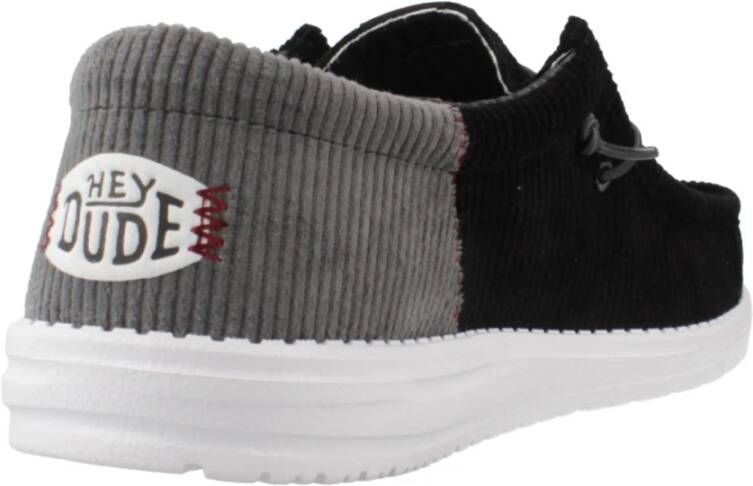 Hey Dude Corduroy Veterschoenen Black Heren