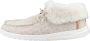 Hey Dude Fold Stitch Cozy Laced Shoes Beige Dames - Thumbnail 3