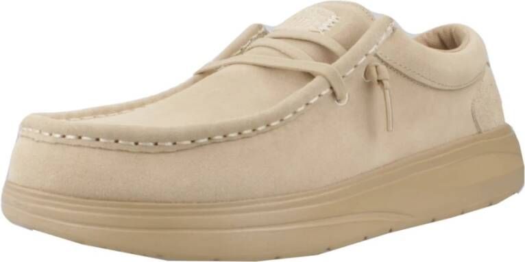 Hey Dude Geveterde Schoenen in Suede Stijl Beige Heren