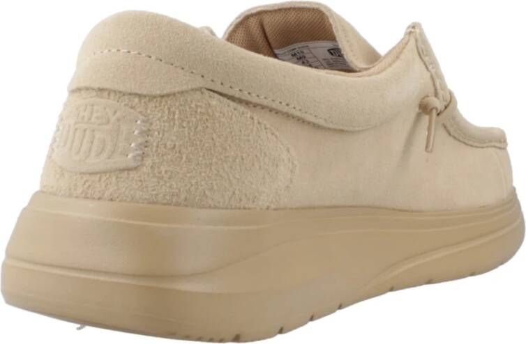 Hey Dude Geveterde Schoenen in Suede Stijl Beige Heren