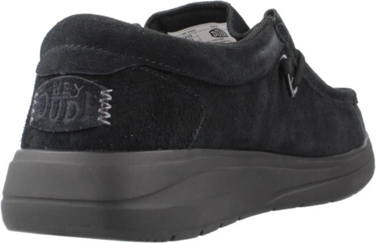 Hey Dude Geveterde schoenen in Wally X Suede Black Heren