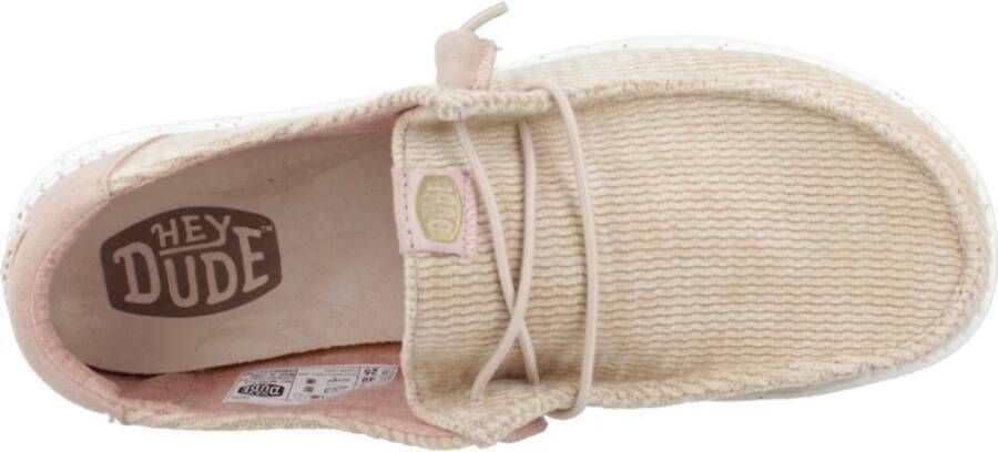 Hey Dude Golfribfluweel Veterschoenen Beige Dames