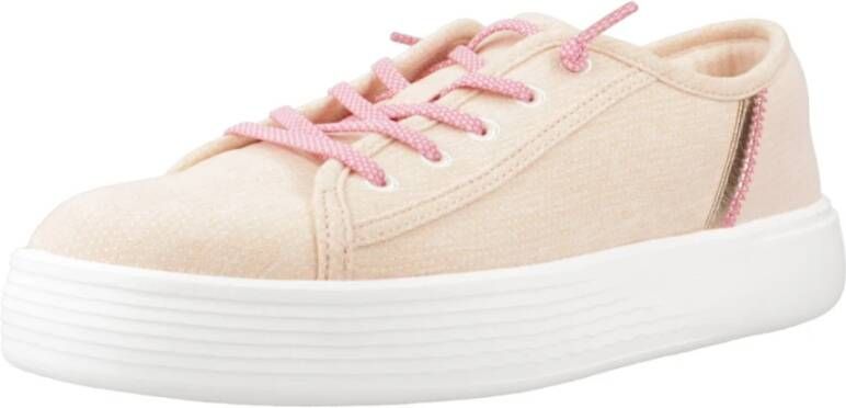 Hey Dude Heathered Knit Sneakers Pink Dames