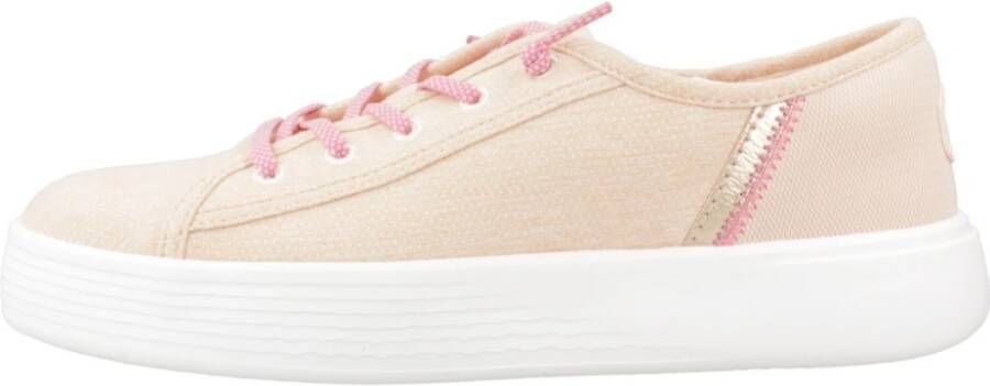 Hey Dude Heathered Knit Sneakers Pink Dames