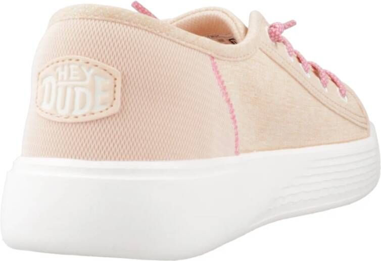 Hey Dude Heathered Knit Sneakers Pink Dames