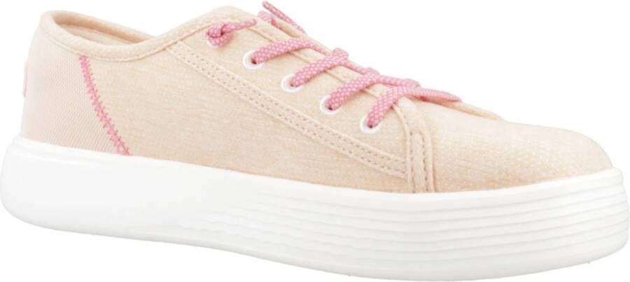 Hey Dude Heathered Knit Sneakers Pink Dames