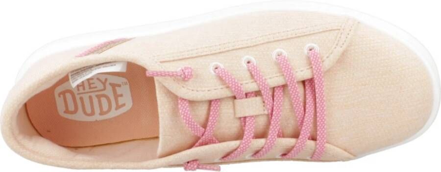 Hey Dude Heathered Knit Sneakers Pink Dames