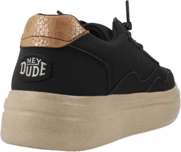 Hey Dude Metallic Lift Sneakers Black Dames