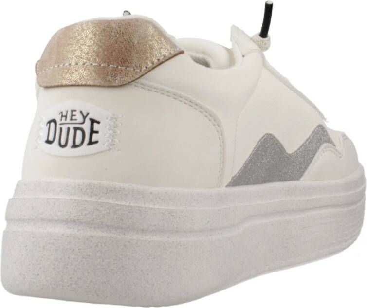 Hey Dude Metallic Lift Sneakers White Dames