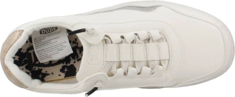 Hey Dude Metallic Lift Sneakers White Dames