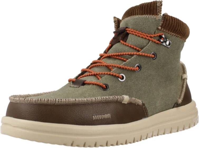 Hey Dude Ribfluwelen Kraag Veterschoenen Green Heren