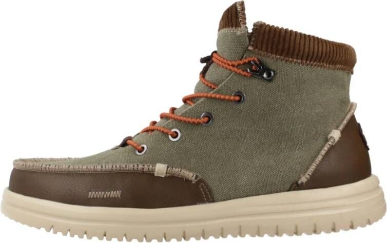 Hey Dude Ribfluwelen Kraag Veterschoenen Green Heren