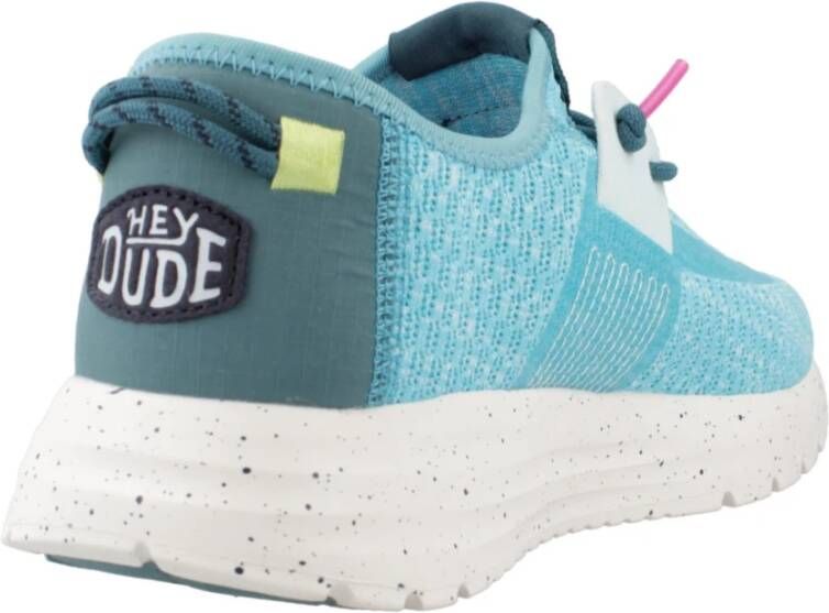 Hey Dude Sport Stripe Sneakers Blue Dames