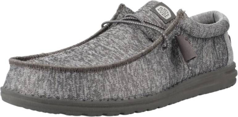 Hey Dude Sportieve Gebreide Veterschoenen Gray Heren