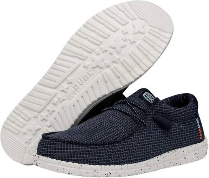 Hey Dude Sportieve Mesh Mocassin Schoenencollectie Blue Heren