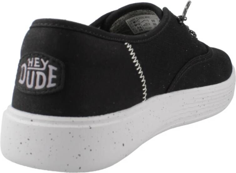 Hey Dude Sportieve Mesh Veterschoenen Black Heren