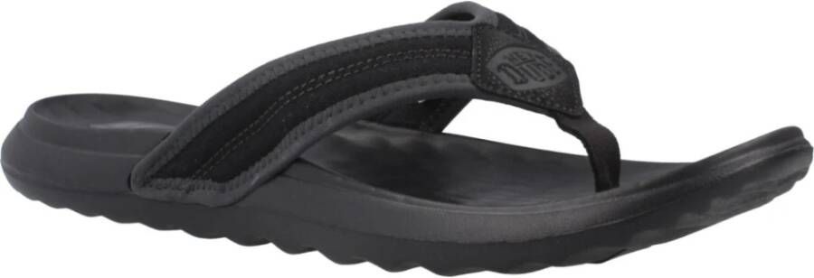 Hey Dude Stijlvolle Flip Flops voor de Zomer Black Heren