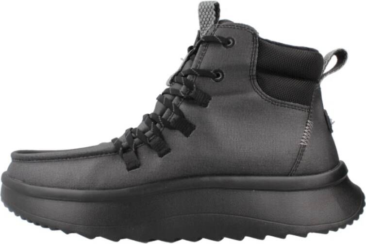 Hey Dude Stijlvolle Veterschoenen Coated Twill Gray Dames