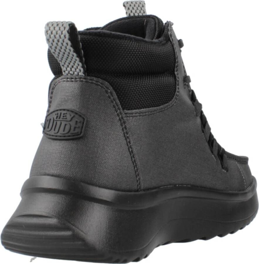 Hey Dude Stijlvolle Veterschoenen Coated Twill Gray Dames