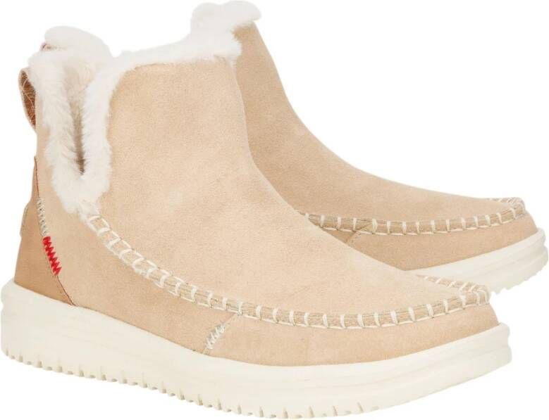 Hey Dude Suede Camden Schoenen Beige Dames