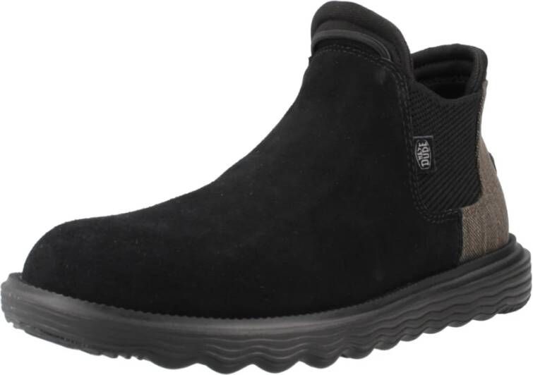 Hey Dude Suede Chelsea Boots Black Heren