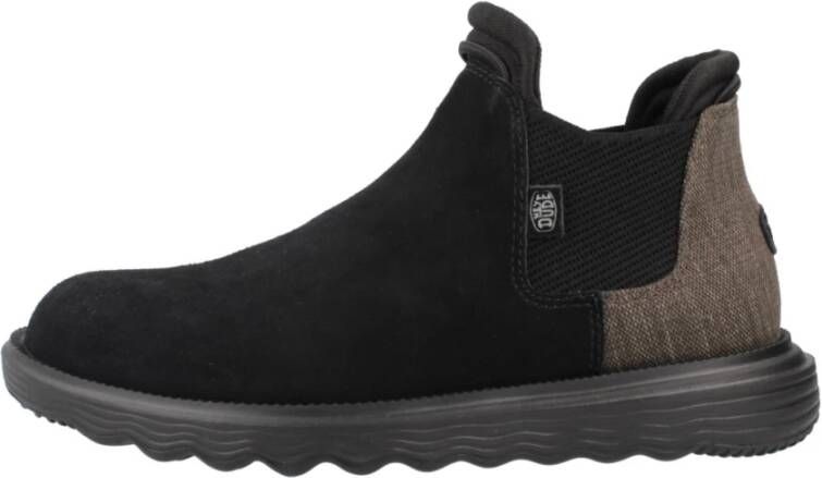 Hey Dude Suede Chelsea Boots Black Heren