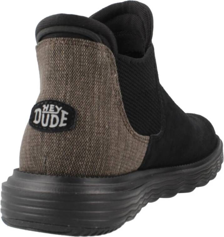 Hey Dude Suede Chelsea Boots Black Heren