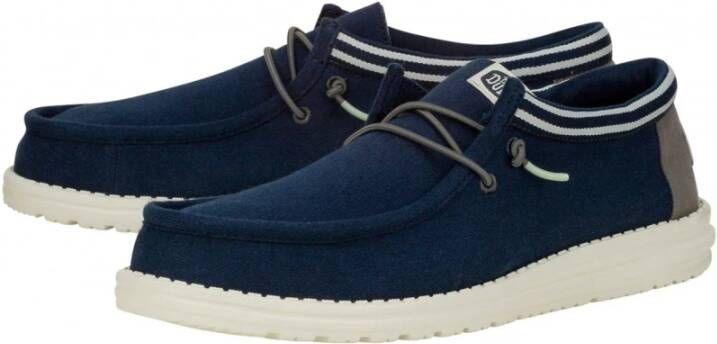 Hey Dude Wally Letterman Navy Grey Schoenen Blue Heren