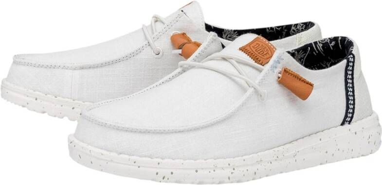 Hey Dude Witte platte schoenen White Dames